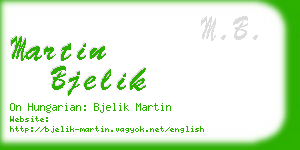 martin bjelik business card